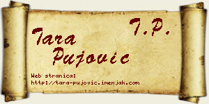 Tara Pujović vizit kartica